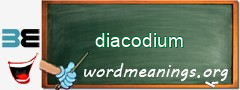 WordMeaning blackboard for diacodium